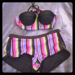 Retro style 2 piece swimsuit